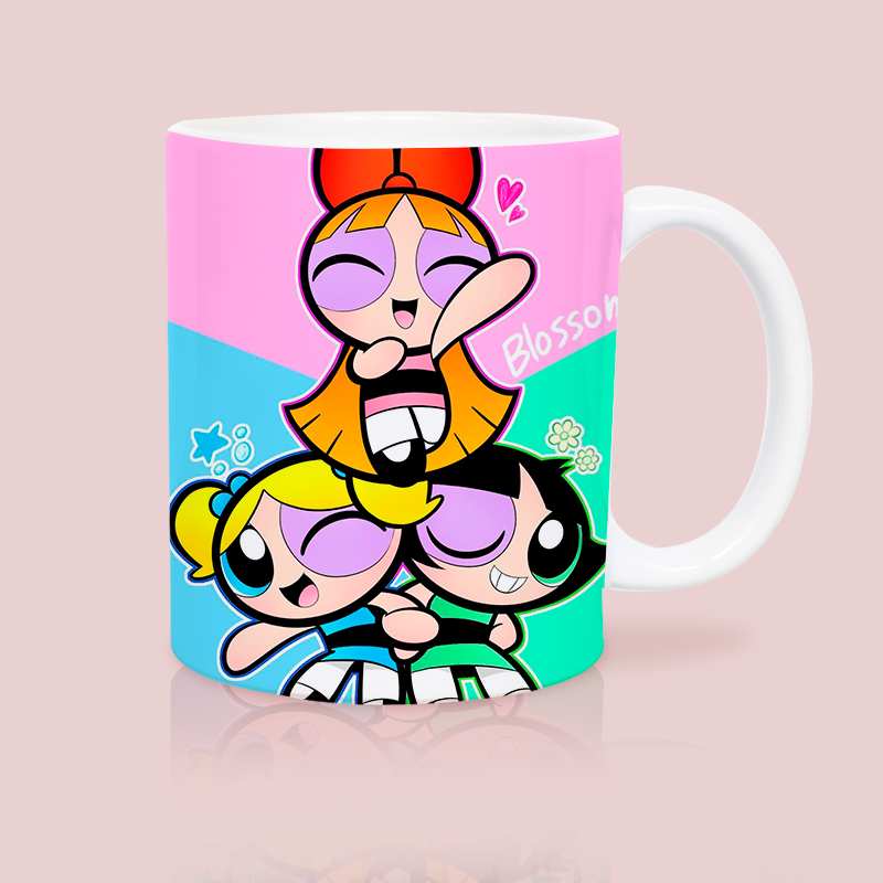 Las Supernenas The Powerpuff Girls Taza de Ceramica Blanca 325ml Mug :  : Hogar y cocina