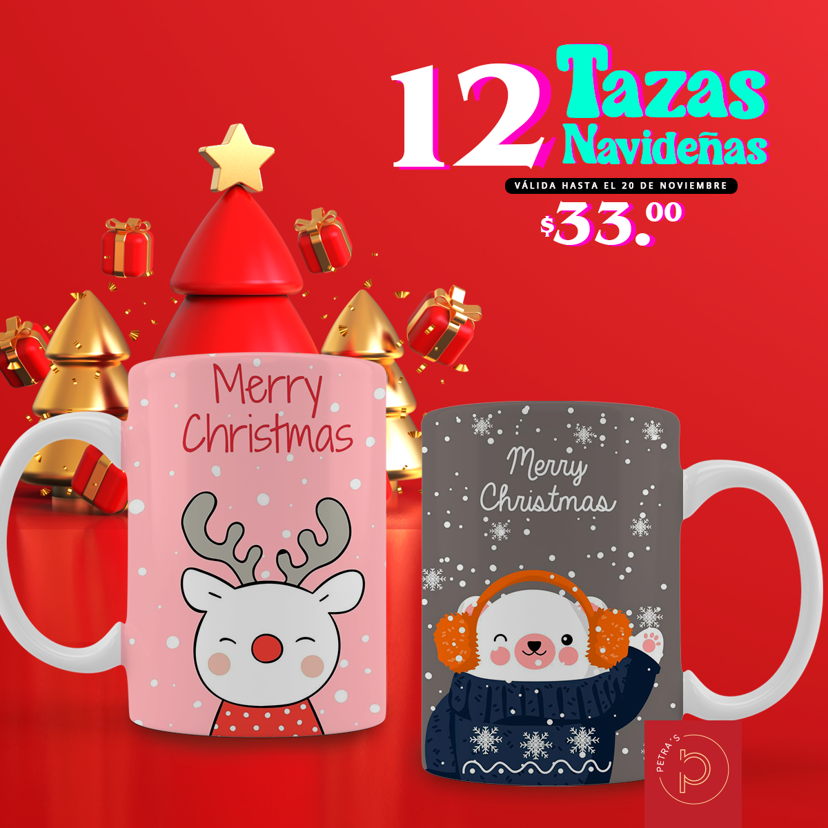 Taza 100% en Navidad –